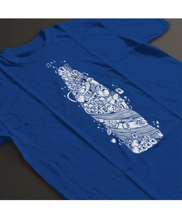 All+Every Pepsi White Doodle Bottle Men's T-Shirt M Royal Blue - Buy Online on GoSupps.com