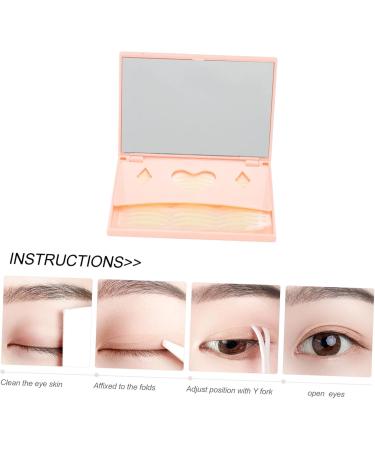 FOMIYES 240 Pairs Glue Tape Eyelid Tape with Mirror Double Eyelid Tape tape Portable Tool 1 count (Pack of 1) Pink - Buy Online on GoSupps.com