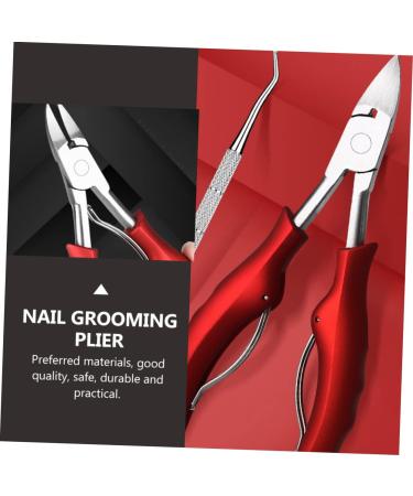 minkissy Nail Painting Tools 1pc Nail Clippers Pedicure Nail Kit Manicure Kit Nail Art Tools Kit Set Nail Scissors Nail Pliers Nail Supply Nail Clamp Groove Clamp Dead Skin Red Metal 13.8x6.8cm Red - Buy Online on GoSupps.com