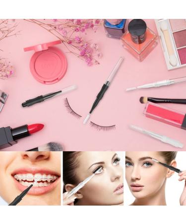 20 Pcs Micro Eyebrow Brush Set with Cap - Multifunctional Spoolie Lash Mascara Brush for Eyebrow Lamination, Extensions, and Brow Cleaning - White Black - Buy Online on GoSupps.com