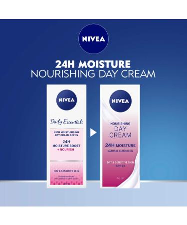 NIVEA Daily Essentials Rich Moisturising Day Cream SPF 15 - Hydrating 50ml for All Skin Types - International Shipping Available - Buy Online on GoSupps.com