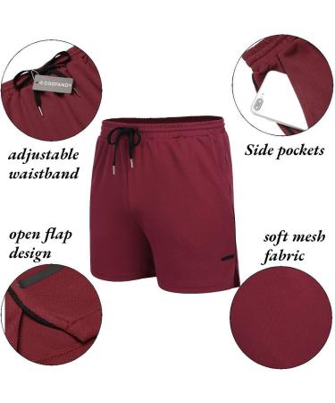 COOFANDY Men's 2 Pack Gym Workout Shorts - Lightweight Bodybuilding Pants with Pockets - Buy Online on GoSupps.com