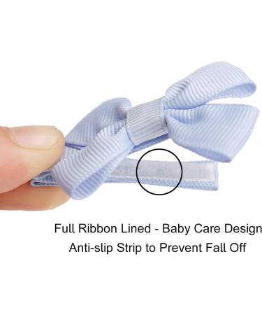 JOYOYO 50 Pcs Baby Hair Clips Small Hair Clips For Baby Girls Small Size Bows 2 Inch Tiny Bows Full Ribbon Lined Non-slip Baby Hair Bows Hair Clips for Toddlers - Buy Online on GoSupps.com
