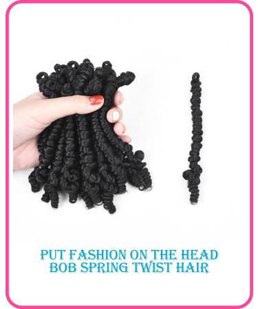 6 Packs Short Bob Spring Twist Crochet Hair 6 Inch - Pre-looped Passion Twist Crochet Braids for Black Women - Bomb Twist Kids Crochet Hair (1B) - Pack of 6 - Buy Online on GoSupps.com
