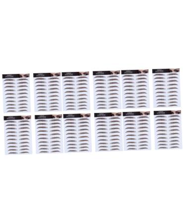 FOMIYES 12 Pcs Eyebrow Stickers Water Proof Stickers 6d Hair Eyebrows Eyebrow Tool Make up Shaper 4d