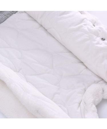 Vine Baby Hooded Fleece Romper Snowsuit | White Infant Jumpsuit 9-12 Months - Buy Online on GoSupps.com