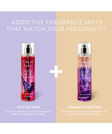 Body Mist Set (City of Love Romantic Destiny) 5 Fl Oz Each Pack of 2 Fragrance Mist for Men & Women - Buy Online on GoSupps.com