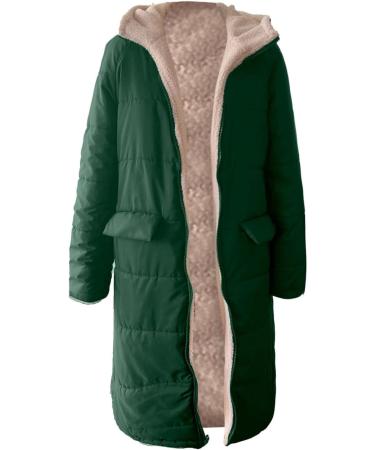 Hanxiulin Women's Fleece Jacket - Cozy Plush Winter Coat with Hood | Breathable Long Warm Bomber Jacket for International Shipping - Buy Online on GoSupps.com