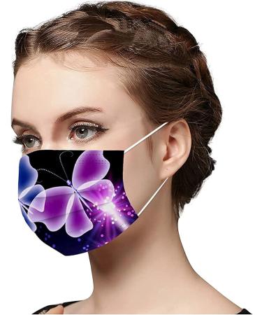50 PCS Adult Disposable_Bandanas_Mask_Cover With Butterfly Design Pink Print Antidust Outddor Home Cleaning Supplies B 1 count (Pack of 50) - Buy Online on GoSupps.com
