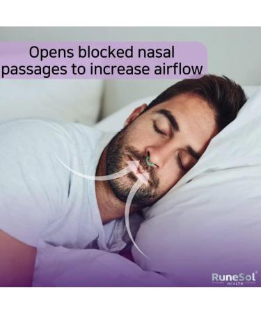 Runesol Snoring Relief Nasal Dilator - Set of 8 Medium Green Nasal Dilators for Men and Women - Anti Snoring Devices and Congestion Relief - Buy Online on GoSupps.com