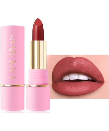 Waterproof Matte Lip Gloss for Women Long Lasting Smudge-Proof Matte Lipstick Makeup Pigments Cup Matte Lipstick Moisturizing Brown Pigments - Buy Online on GoSupps.com