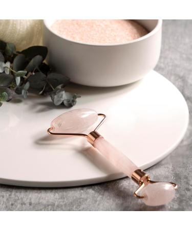 Naissance Rose Quartz Face Roller and Gua Sha Set - Facial Massage Tool for Women and Men - Buy Online on GoSupps.com