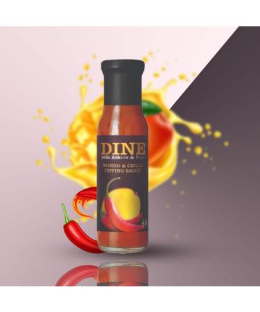Dine Dressing Sauce Bottle Pick N Mix - Choose From 10 Flavours | Raspberry Mango & Lime-Coulis Caesar Roast Garlic & Balsamic Vinegar Wasabi Honey & Mustard - Pack of 4 - Buy Online on GoSupps.com