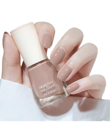 Nude Nail Polish Quick Dry & Long Lasting Nude Nail Varnish - Water Based Natural Nail Polish- No Need Uv Nail Paint For Diy Nail Art Manicure At Home -French Manicure Nail Polish (04#)