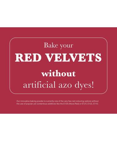 Baking Powder with Built-in Red Velvet Natural Colour | No Artificial Dyes | Box of 5x 21g Sachets - Buy Online on GoSupps.com