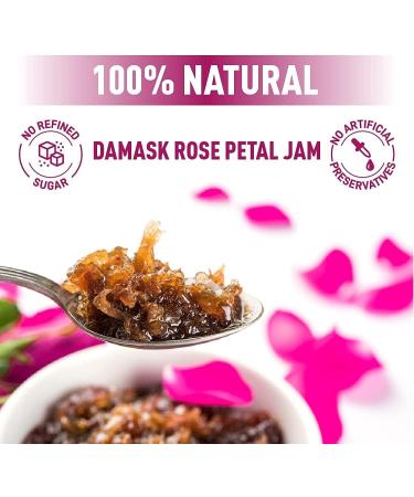QuickShip 100% Natural Damask Rose Gulkand. Made as per Ayurveda with Rock Sugar (Mishri). Preservative Free Refined Sugar Free Gulkand (Rose Petal Jam) 300g - Buy Online on GoSupps.com
