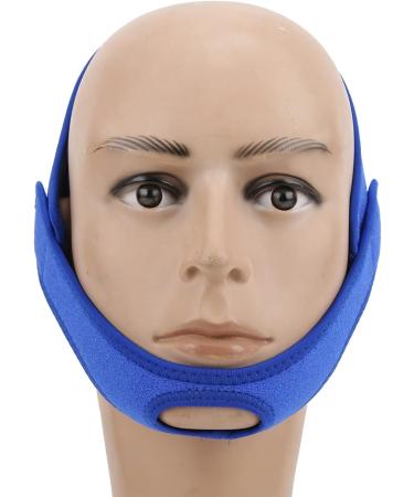 Adjustable Anti Snoring Chin Strap - Breathable Device for Men & Women - Blue - Buy Online on GoSupps.com