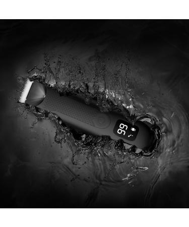 luxurious Trimmer for Men Replaceable Ceramic Blade Heads Waterproof Wet/Dry Groin & Body Shaver Groomer Easy Install Easy to Use B Black - Buy Online on GoSupps.com