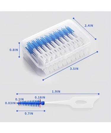 160 Double Use Interdental Brushes with Storage Case - Wisdom Dental Floss for Braces & Oral Care Tool (Blue) - Perfect for Dental Hygiene - Buy Online on GoSupps.com