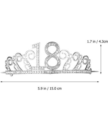 Buy Solustrie Happy Birthday Tiara - Golden & Silver Crystal Headband for 18th Birthday Party Decor - Buy Online on GoSupps.com