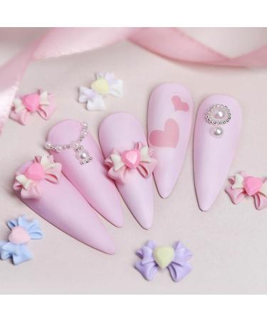 CHENZILIN 18 Pcs 3D Resin Colorful Bowknot Nail Art Charm DIY Manicure Tips Decoration Nail Art Supplies DIY Nail Accessories - Buy Online on GoSupps.com