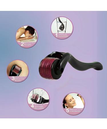 Derma Roller 540 Titanium Needles For Acne Scars Face Facial Wrinkles Hair Loss Stretch Marks Hair Operation Scars Regrowth Micro Needles Professional Micro needling Derma Needling (0.75mm) - Buy Online on GoSupps.com
