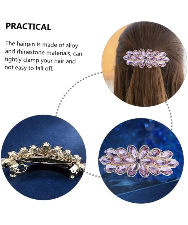 minkissy Rhinestone Spring Hair Accessories Wedding Rhinestone Hair Clip Bridal Flower Barrette Bridal Floral Flower Decorations Hairpins for Girls Bridesmaid Alloy Hair up - Buy Online on GoSupps.com