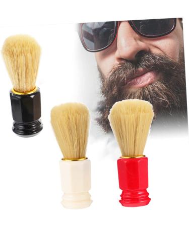 Beavorty 3-Piece Wood Shaving Brush Set | Men's Barber Tools & Neck Duster | Perfect for Beard Grooming & Shaving Salon Use - Buy Online on GoSupps.com