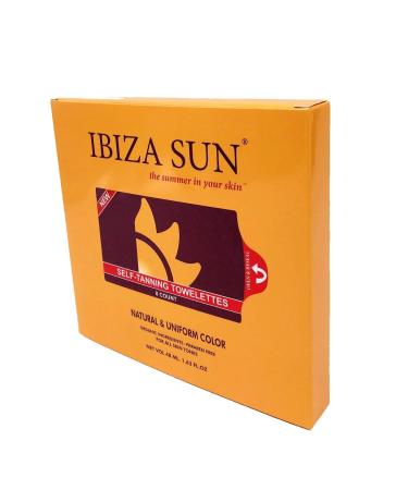 Ibiza Sun Organic Self Tanner Wipes - 100% Raw Ingredients, Paraben & Cruelty-Free, Vegan Formula - 8 Count for Face & Body - Buy Online on GoSupps.com
