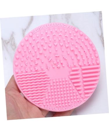 POPETPOP Makeup Washing Tool Silicone Makeup Brush Pad Esponjas Para Maquillaje for Makeup Cosmetic Brush Cleaner Brush Cleaning Pad Makeup Pad Makeup Sponge Scrubber Round 10*10cm Pink - Buy Online on GoSupps.com