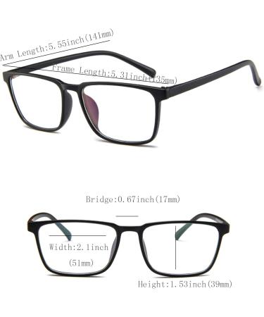 Buy Oriopxic Distance Glasses for Men & Women -2.00 | Lightweight Myopia Glasses | Stylish Black Frames - Buy Online on GoSupps.com