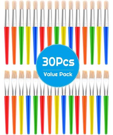 Kids Paint Brushes Set - Anezus 30 Bulk Children Paint Brushes with Jumbo Round and Large Flat Brushes - Buy Online on GoSupps.com