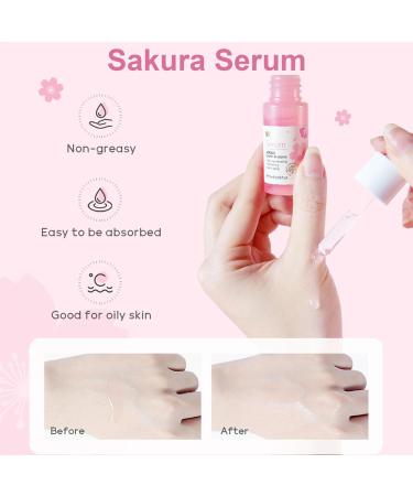 Sakura Skin Care Set - 5-Piece Face Care Gift Set for Women & Teens | Moisturizer Cleanser Serum Eye Cream & Mud Mask - Buy Online on GoSupps.com
