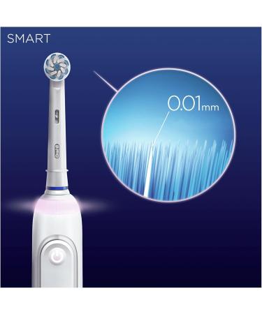 Buy Oral-B Smart Sensitive Electric Toothbrush - 5 Cleaning Modes Bluetooth App Visual Pressure Control Travel Case - Perfect Gift for Dental Care - White - Buy Online on GoSupps.com