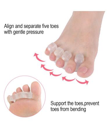 Gel Toe Separators and Metatarsal Pads for Pain Relief - Forefoot Cushions for Men and Women - Bunion Corrector and Toe Straightener - 4 Pcs Set - Buy Online on GoSupps.com