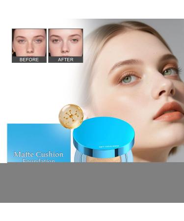 Makeup Correcting Cushion Long-Lasting Matte Foundation for Women - Lightweight Cream for Everyday Travel Makeup - Buy Online on GoSupps.com