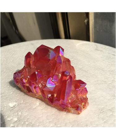 Crystal Hole 50-100g Rare Beautiful red Flame Aura Quartz Crystal Cluster Specimen Crystal Hole - Buy Online on GoSupps.com