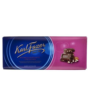 Fazer Karl Fazer Blue Karl Fazer Blue Grapes & Hazelnuts in Finnish Milk Chocolate Bar 200g