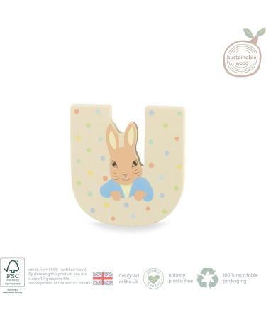 Peter Rabbit Wooden Letter U by Orange Tree Toys - Personalised Baby Name Alphabet Animal for Nursery Decor - Buy Online on GoSupps.com