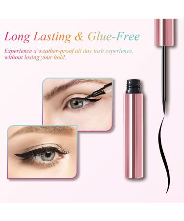 Veshely Natural Magnetic Eyelashes with Eyeliner - 7 Pairs Reusable 3D Short & Long False Lashes for a Natural Look - Buy Online on GoSupps.com