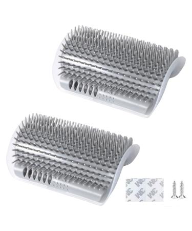 2PCS Cat Self Corner Groomer Wall Corner Massage Comb Cat Corner Groomer Brush for Long Short Hair Cats Hair Combing
