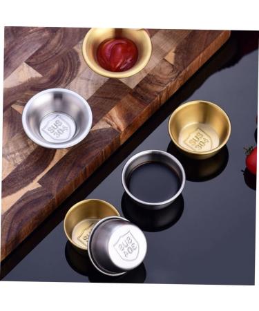 OUNONA 10 Pcs Steak Sauce Cups Seasoning Dishes BBQ Sauce Bowls Stainless Ramekins Dipping Sauce Cups Salsa Bowls Ramekin Cups Indoor BBQ Household Products Salad Dressing Stainless Steel 5.5X5.5CMx5pcs Silverx5pcs - Buy Online on GoSupps.com