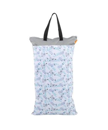 Hztyyier Wet Dry Bag for Cloth Diapers 15.8 x 27.6inch Large Capacity Reusable Diaper Pail Bag for Reusable Diapers or Laundry(#4)