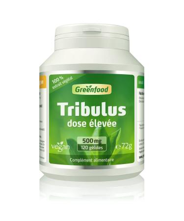 Greenfood Tribulus Terrestris 500 mg 120 g lules dose lev e - Sans additifs. Sans g nie g n tique. Vegan.