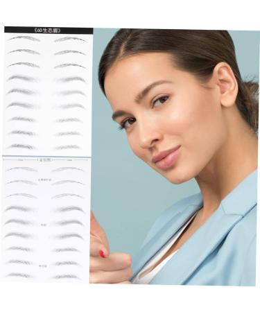 FOMIYES 2 Pairs Makeup Stencil Black Makeup Eyebrow Stickers Eye Brow Template The Lazy Natural 6d 1 count (Pack of 1) Black 003 - Buy Online on GoSupps.com