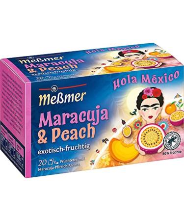 Meßmer Hola Mexico | Maracuja & Peach | 20 Teebeutel | Glutenfrei | Laktosefrei | Vegan 20 Teebeutel Hola Mexico