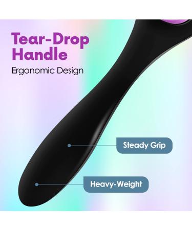 Alpree Classic Styling Hair Brush 9 Row for Natural Thick Curly Hair | Nylon Bristle Detangler for Ringlets & Defined Curls - Purple - Buy Online on GoSupps.com