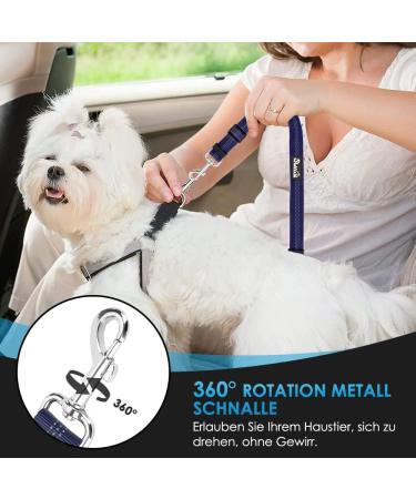 Slowton Dog Car Belt - 2-Piece Adjustable Headrest Safety Harness with Reflective Rubber Strap for Secure Travel - Buy Online on GoSupps.com