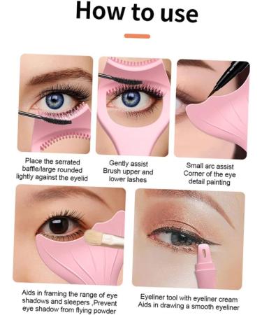 Beavorty Eyeliner Auxiliary Artifact Mermaid Eye Makeup Tools Eyeliner Drawing Aid Safety Mask Protection 15X4.5CM Pink - Buy Online on GoSupps.com