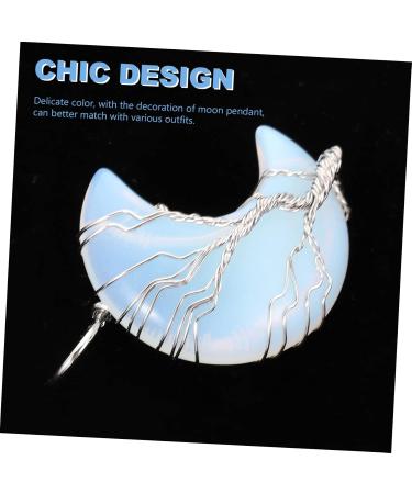 LALAFINA Crystal Moon Pendant Heart Necklace for Girls Chakra Dangle Charm Chain Pendants for Women Women's - Buy Online on GoSupps.com